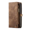 CaseMe-008 Detachable Multifunctional Horizontal Flip Leather Case with Card Slot & Holder & Zipper Wallet & Photo Frame for Galaxy Note 10 Pro(Brown)