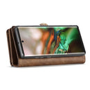 CaseMe-008 Detachable Multifunctional Horizontal Flip Leather Case with Card Slot & Holder & Zipper Wallet & Photo Frame for Galaxy Note 10 Pro(Brown)
