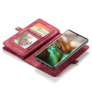 CaseMe-008 Detachable Multifunctional Horizontal Flip Leather Case with Card Slot & Holder & Zipper Wallet & Photo Frame for Galaxy Note 10 Pro(Red)