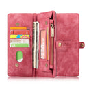 CaseMe-008 Detachable Multifunctional Horizontal Flip Leather Case with Card Slot & Holder & Zipper Wallet & Photo Frame for Galaxy Note 10 Pro(Red)