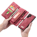 CaseMe-008 Detachable Multifunctional Horizontal Flip Leather Case with Card Slot & Holder & Zipper Wallet & Photo Frame for Galaxy Note 10 Pro(Red)