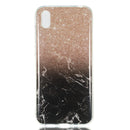 Coloured Drawing Pattern IMD Workmanship Soft TPU Protective Case For Huawei Y5 2019(Rose Gold Black Marble)
