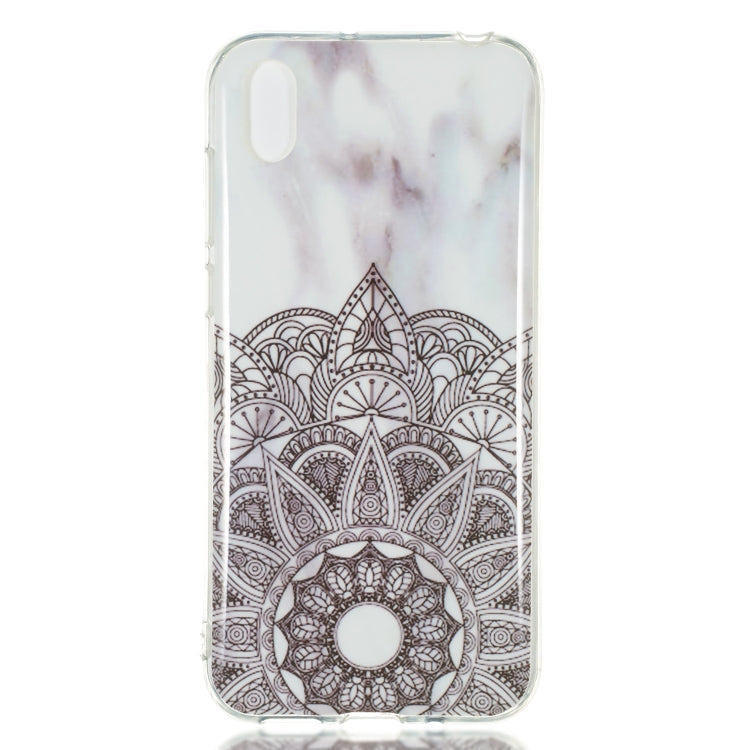 Coloured Drawing Pattern IMD Workmanship Soft TPU Protective Case For Huawei Y5 2019(Mandala Marble)