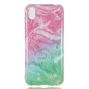 Coloured Drawing Pattern IMD Workmanship Soft TPU Protective Case For Huawei Y5 2019(Pink Green Marble)