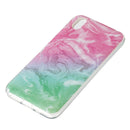 Coloured Drawing Pattern IMD Workmanship Soft TPU Protective Case For Huawei Y5 2019(Pink Green Marble)