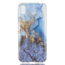 Coloured Drawing Pattern IMD Workmanship Soft TPU Protective Case For Huawei Y5 2019(Sea Blue Marble)