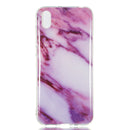 Coloured Drawing Pattern IMD Workmanship Soft TPU Protective Case For Huawei Y5 2019(Purple Marble)