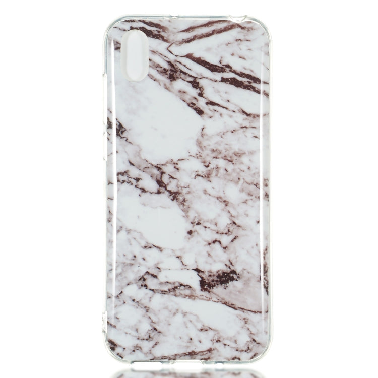 Coloured Drawing Pattern IMD Workmanship Soft TPU Protective Case For Huawei Y5 2019(White Marble)