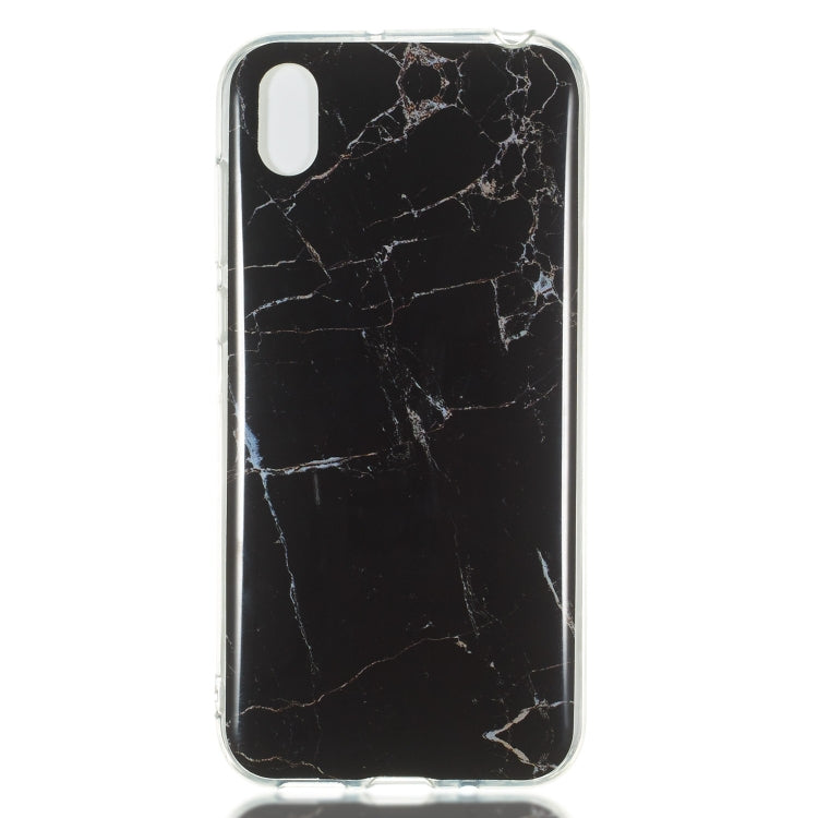 Coloured Drawing Pattern IMD Workmanship Soft TPU Protective Case For Huawei Y5 2019(Black Marble)