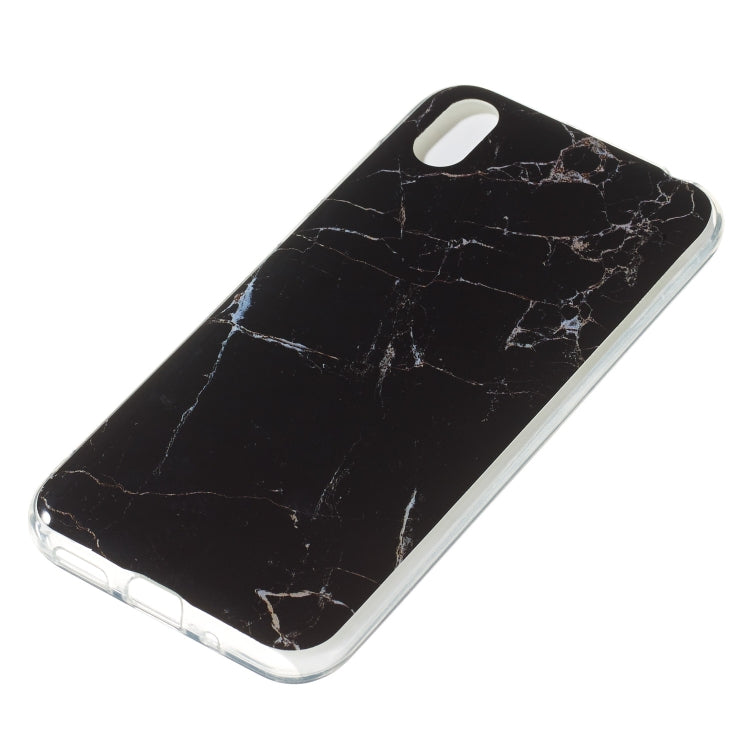 Coloured Drawing Pattern IMD Workmanship Soft TPU Protective Case For Huawei Y5 2019(Black Marble)