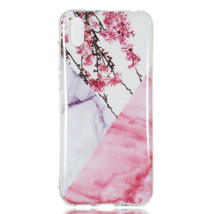Coloured Drawing Pattern IMD Workmanship Soft TPU Protective Case For Huawei Y5 2019(Wintersweet Marble)