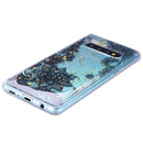 Cartoon Pattern Gold Foil Style Dropping Glue TPU Soft Protective Case for Galaxy S10+(Black Lace)