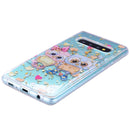 Cartoon Pattern Gold Foil Style Dropping Glue TPU Soft Protective Case for Galaxy S10+(Loving Owl)