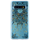 Cartoon Pattern Gold Foil Style Dropping Glue TPU Soft Protective Case for Galaxy S10+(Datura)