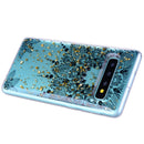 Cartoon Pattern Gold Foil Style Dropping Glue TPU Soft Protective Case for Galaxy S10+(Datura)