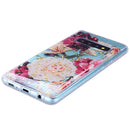 Cartoon Pattern Gold Foil Style Dropping Glue TPU Soft Protective Case for Galaxy S10+(Flower)