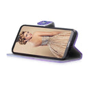 3D Diamond Encrusted Painting Pattern Coloured Drawing Horizontal Flip PU Leather Case with Holder & Card Slots & Wallet For Huawei P30 Lite(Purple Flower)