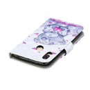 3D Diamond Encrusted Painting Pattern Coloured Drawing Horizontal Flip PU Leather Case with Holder & Card Slots & Wallet For Huawei P30 Lite(Love Bear)