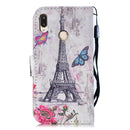 3D Diamond Encrusted Painting Pattern Coloured Drawing Horizontal Flip PU Leather Case with Holder & Card Slots & Wallet For Huawei P30 Lite(Eiffel Tower)