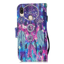 3D Diamond Encrusted Painting Pattern Coloured Drawing Horizontal Flip PU Leather Case with Holder & Card Slots & Wallet For Huawei P30 Lite(Starry Wind Chime)