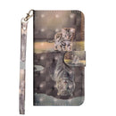 3D Painting Pattern Horizontal Flip TPU + PU Leather Case with Holder & Card Slots & Wallet For Galaxy S10(Cat Tiger)