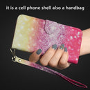 3D Painting Pattern Horizontal Flip TPU + PU Leather Case with Holder & Card Slots & Wallet For Galaxy A20e(Gradient Color)