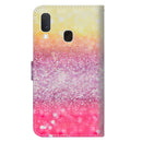 3D Painting Pattern Horizontal Flip TPU + PU Leather Case with Holder & Card Slots & Wallet For Galaxy A20e(Gradient Color)