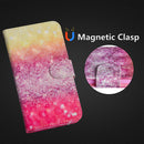 3D Painting Pattern Horizontal Flip TPU + PU Leather Case with Holder & Card Slots & Wallet For Galaxy A20e(Gradient Color)