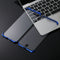 Ultra-Thin Angular Frame Magnetic Absorption Double-Sided Tempered Glass Shell for iPhone 8 Plus(Blue)