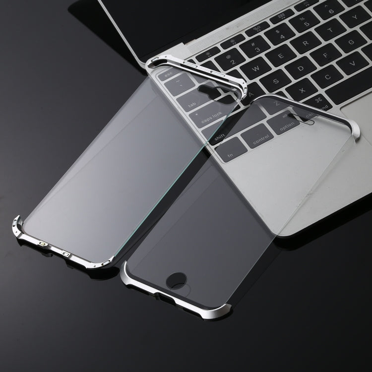 Ultra-Thin Angular Frame Magnetic Absorption Double-Sided Tempered Glass Shell for iPhone 8 Plus(Black)