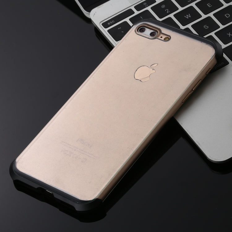 Ultra-Thin Angular Frame Magnetic Absorption Double-Sided Tempered Glass Shell for iPhone 8 Plus(Silver)