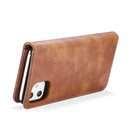 DG.MING Crazy Horse Texture Flip Detachable Magnetic Leather Case with Holder & Card Slots & Wallet for iPhone 11(Brown)