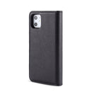 DG.MING Crazy Horse Texture Flip Detachable Magnetic Leather Case with Holder & Card Slots & Wallet for iPhone 11(Black)
