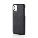 DG.MING Crazy Horse Texture Flip Detachable Magnetic Leather Case with Holder & Card Slots & Wallet for iPhone 11(Black)