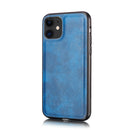DG.MING Crazy Horse Texture Flip Detachable Magnetic Leather Case with Holder & Card Slots & Wallet For iPhone 11 (Blue)