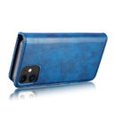 DG.MING Crazy Horse Texture Flip Detachable Magnetic Leather Case with Holder & Card Slots & Wallet For iPhone 11 (Blue)