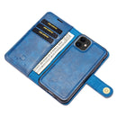 DG.MING Crazy Horse Texture Flip Detachable Magnetic Leather Case with Holder & Card Slots & Wallet For iPhone 11 (Blue)