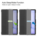 Custer Texture Horizontal Flip Leather Case with Three-folding Holder & Sleep / Wake-up Function for Galaxy Tab S6 T860 / T865(Black)
