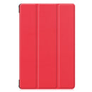 Custer Texture Horizontal Flip Leather Case with Three-folding Holder & Sleep / Wake-up Function for Galaxy Tab S6 T860 / T865(Red)
