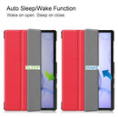 Custer Texture Horizontal Flip Leather Case with Three-folding Holder & Sleep / Wake-up Function for Galaxy Tab S6 T860 / T865(Red)