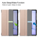 Custer Texture Horizontal Flip Leather Case with Three-folding Holder & Sleep / Wake-up Function for Galaxy Tab S6 T860 / T865(Gold)