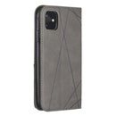 Rhombus Texture Horizontal Flip Magnetic Leather Case with Holder & Card Slots & Wallet For iPhone 11(Grey)