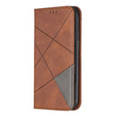 Rhombus Texture Horizontal Flip Magnetic Leather Case with Holder & Card Slots & Wallet For iPhone 11(Brown)