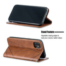 Rhombus Texture Horizontal Flip Magnetic Leather Case with Holder & Card Slots & Wallet For iPhone 11(Brown)