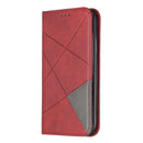 Rhombus Texture Horizontal Flip Magnetic Leather Case with Holder & Card Slots & Wallet For iPhone 11(Red)