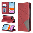 Rhombus Texture Horizontal Flip Magnetic Leather Case with Holder & Card Slots & Wallet For iPhone 11(Red)