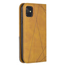 Rhombus Texture Horizontal Flip Magnetic Leather Case with Holder & Card Slots & Wallet For iPhone 11(Yellow)