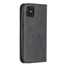 Rhombus Texture Horizontal Flip Magnetic Leather Case with Holder & Card Slots & Wallet For iPhone 11(Black)