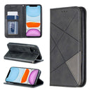 Rhombus Texture Horizontal Flip Magnetic Leather Case with Holder & Card Slots & Wallet For iPhone 11(Black)