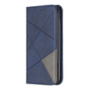 Rhombus Texture Horizontal Flip Magnetic Leather Case with Holder & Card Slots & Wallet For iPhone 11(Blue)